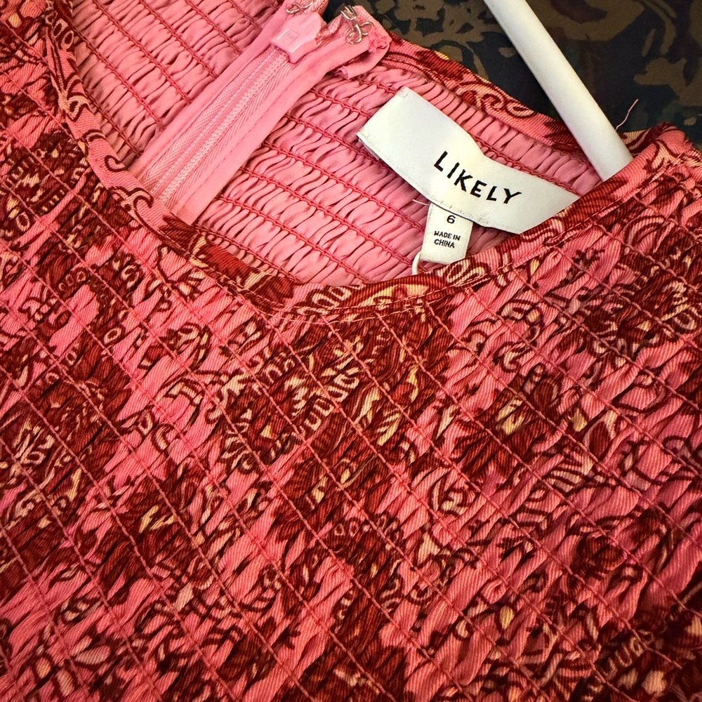 Likely Red and Pink Paisley Dress - Picture 3 of 5